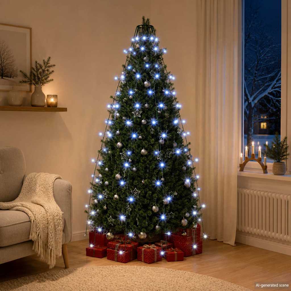 Rete di Luce per Albero di Natale 150 LED Blu 150 cm