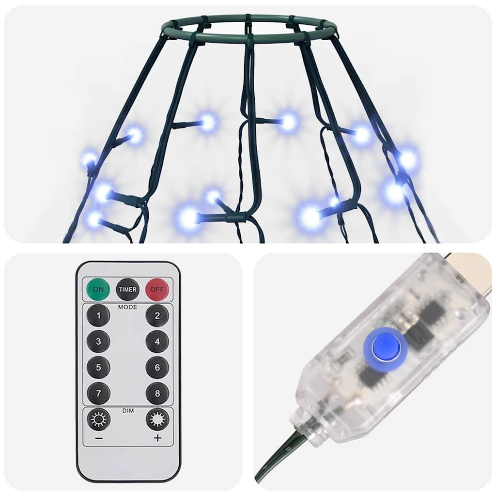 Rete di Luce per Albero di Natale 150 LED Blu 150 cm