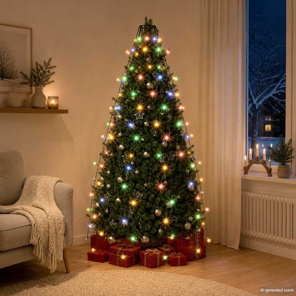 Rete di Luce per Albero di Natale 150 LED Multicolore 150 cm
