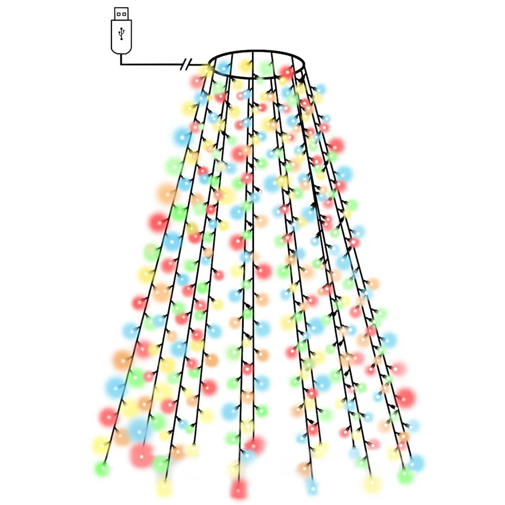 Rete di Luce per Albero di Natale 150 LED Multicolore 150 cm