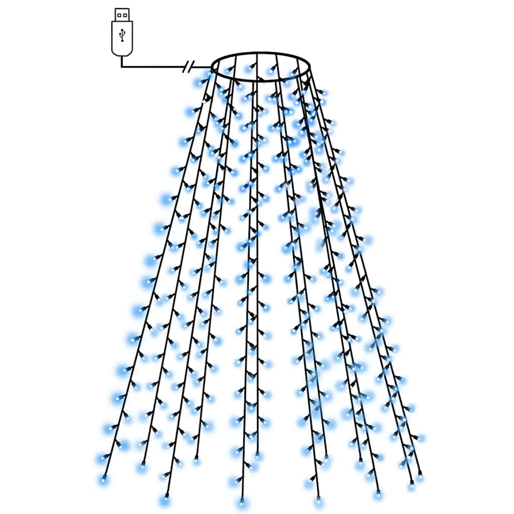 Rete di Luce per Albero di Natale 180 LED Blu 180 cm
