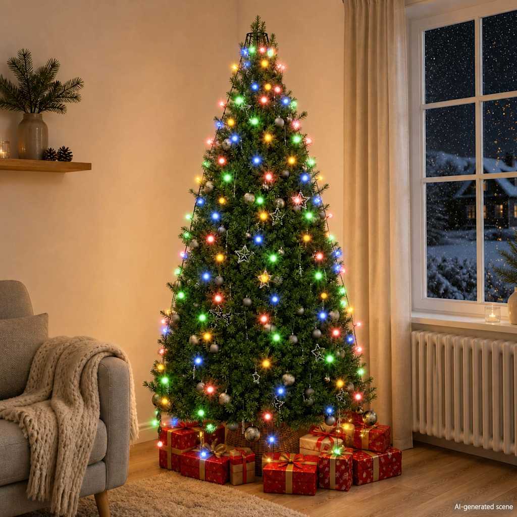 Rete di Luce per Albero di Natale 210 LED Multicolore 210 cm