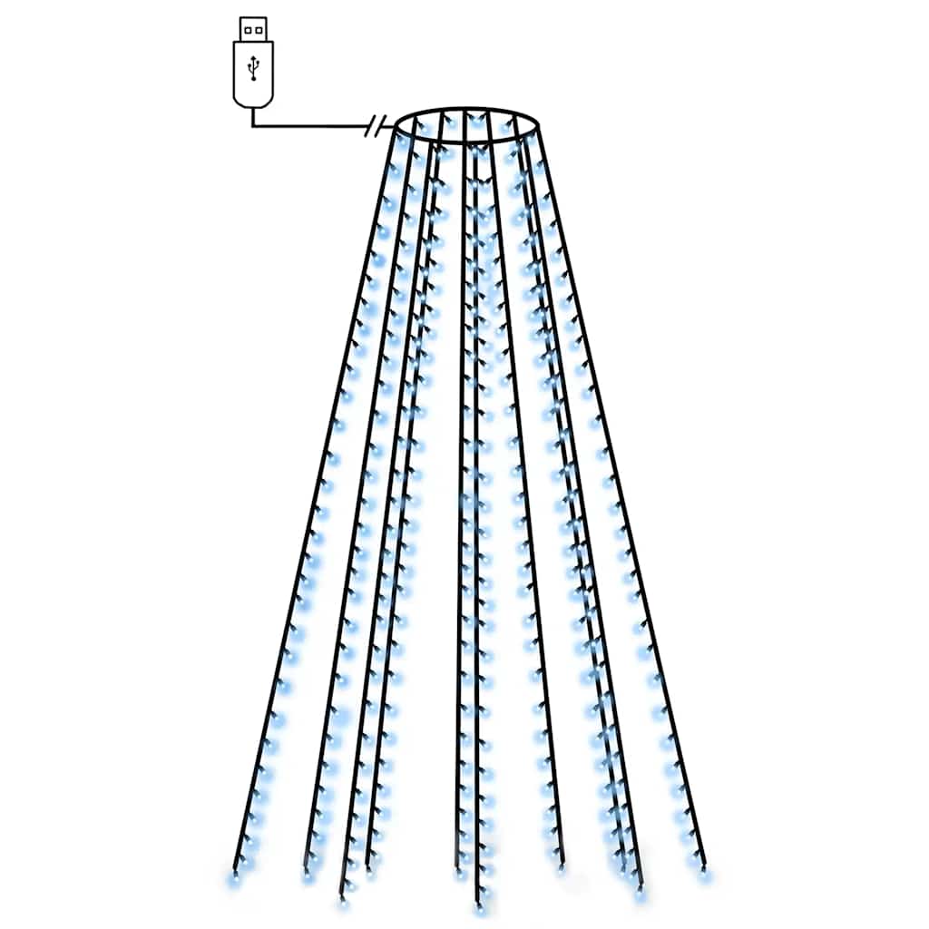 Rete di Luce per Albero di Natale 250 LED Blu 250 cm