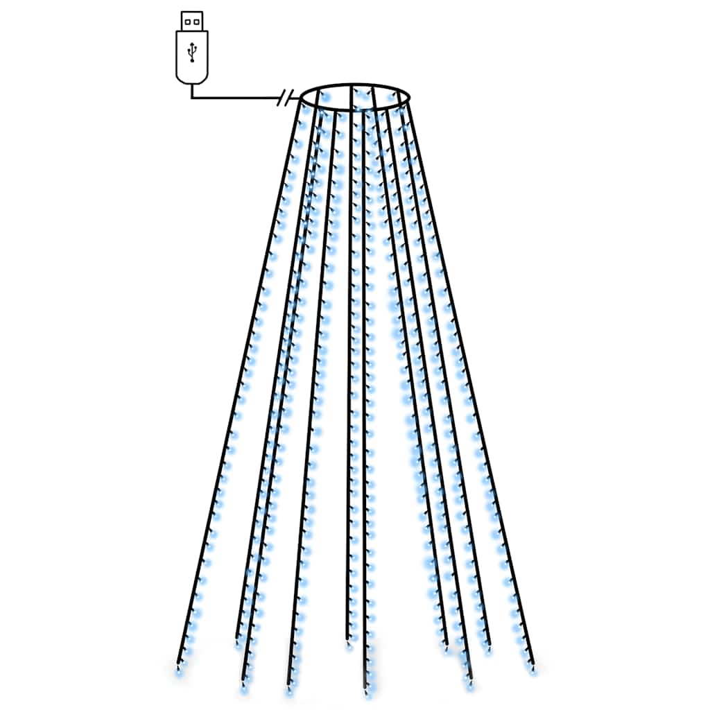 Rete di Luce per Albero di Natale 400 LED Blu 400 cm