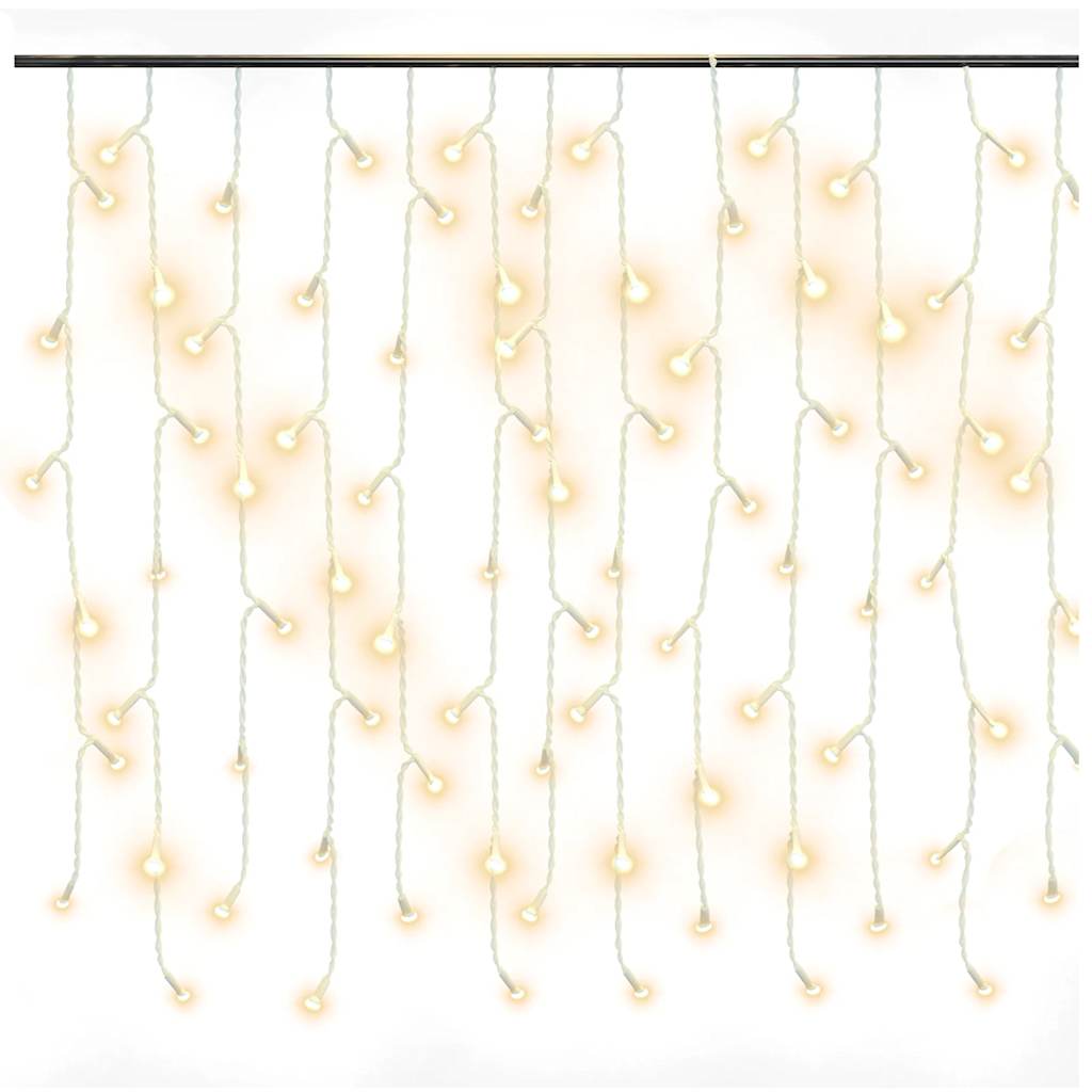 Luci a Ghiaccioli a LED 10 m 400 LED Bianco Caldo 8 Funzioni