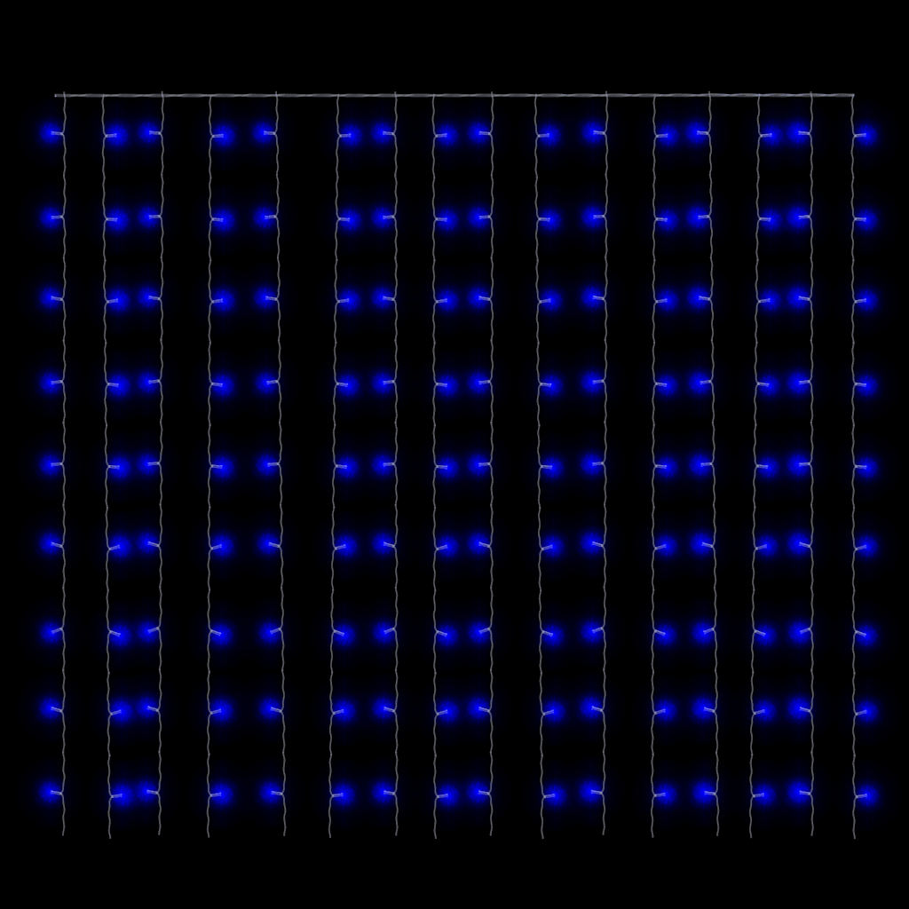 Tenda Luci a Ghiaccioli 3x3m 300 LED Blu 8 Funzioni