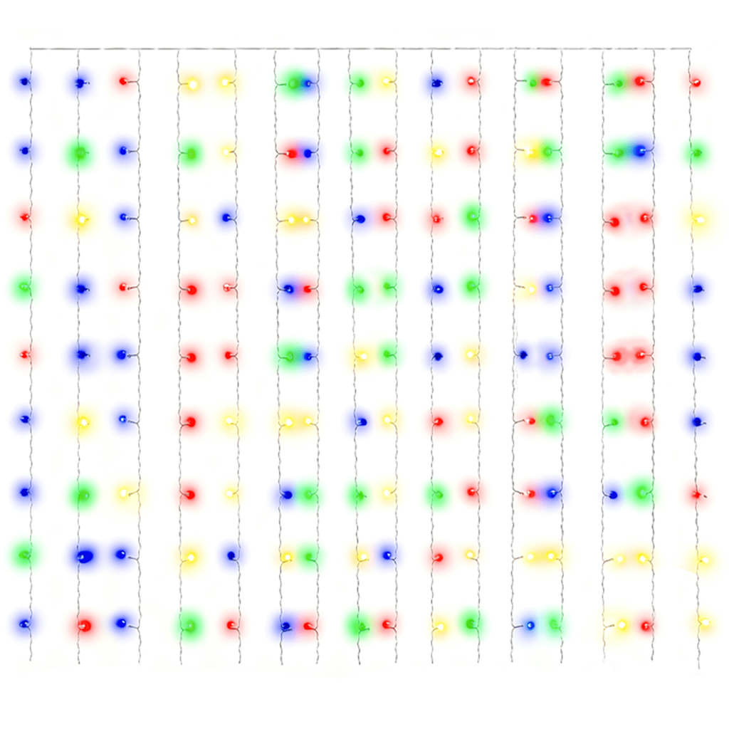 Tenda Luci a Ghiaccioli 3x3m 300 LED Colorati 8 Funzioni