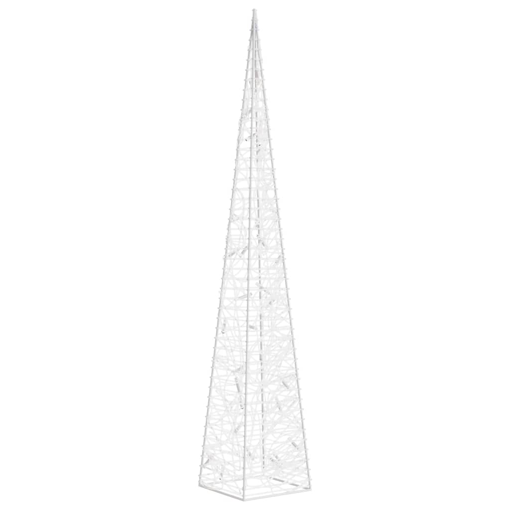 Cono di Luce LED Acrilico Decorativo Bianco Freddo 60 cm