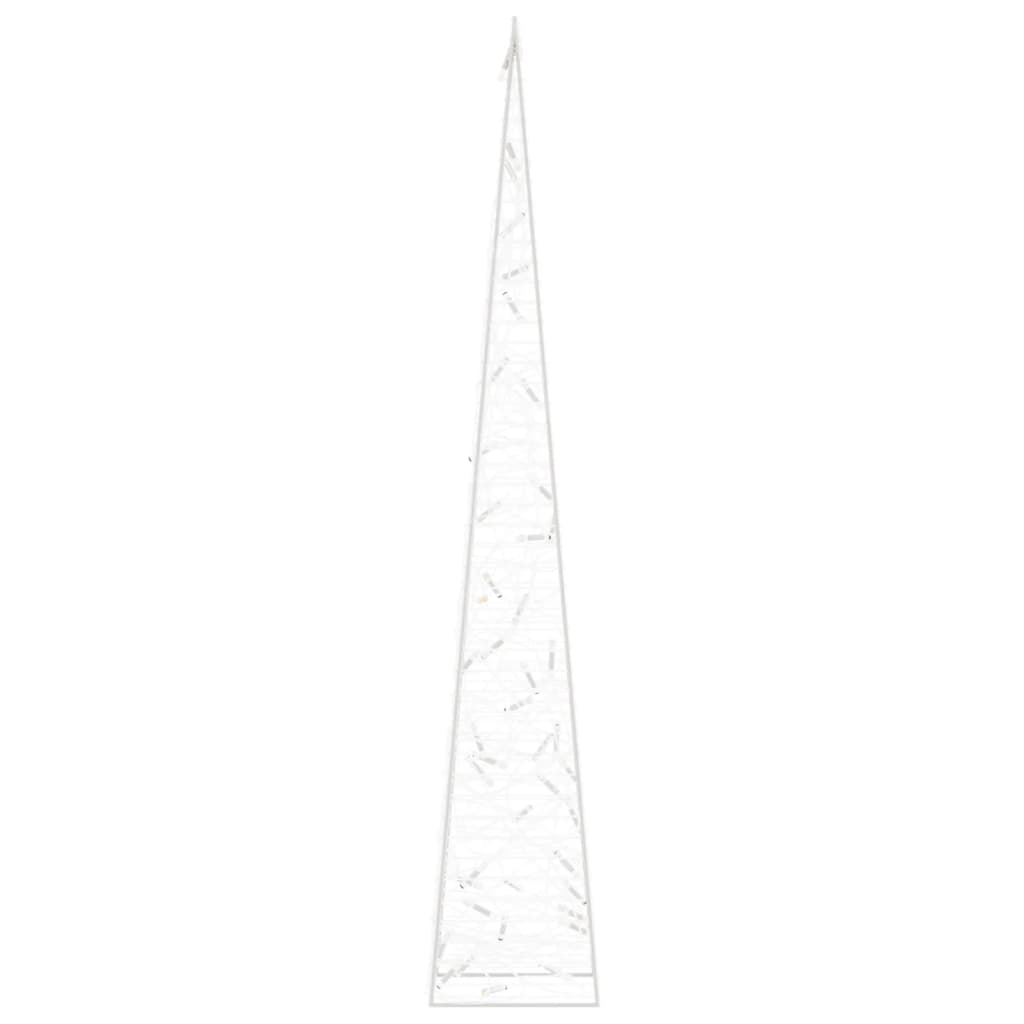 Cono di Luce LED Decorativo Acrilico Bianco Caldo 90 cm