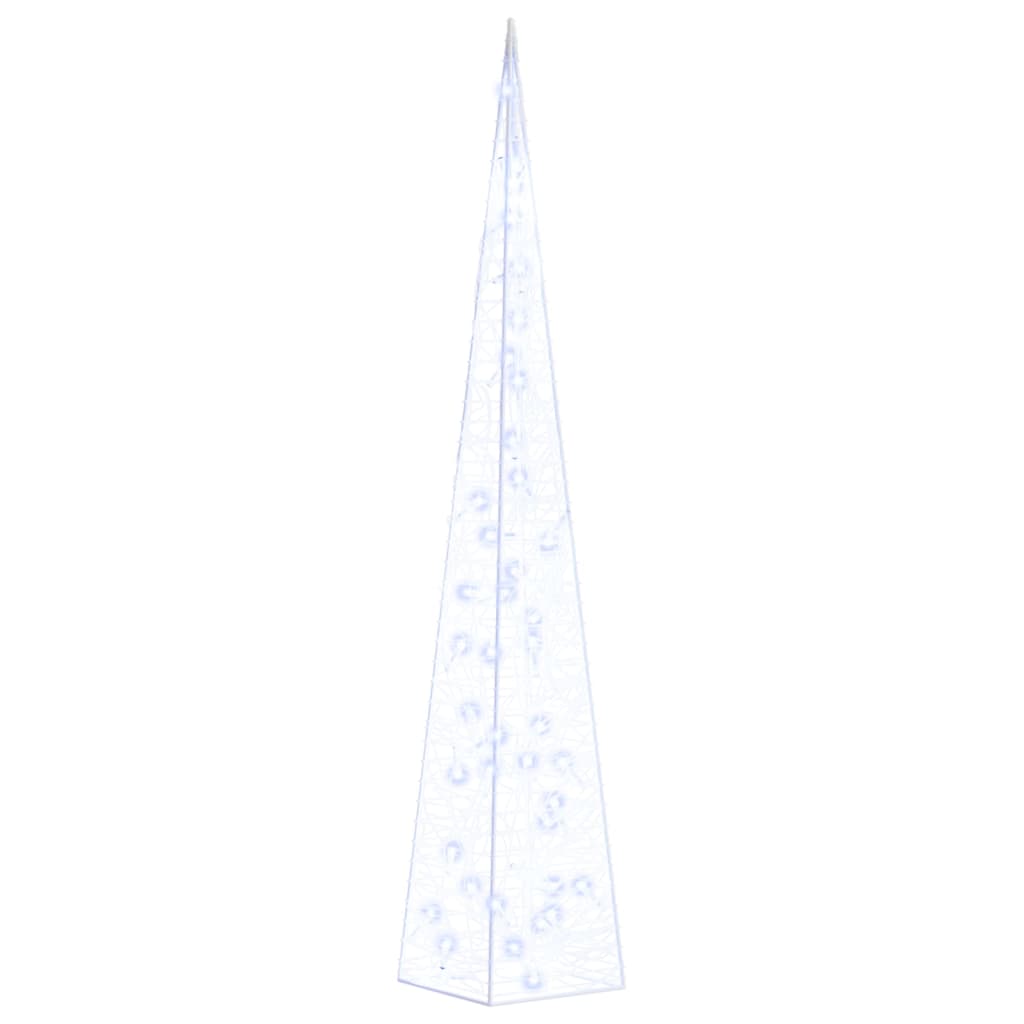 Cono di Luce LED Decorativo Acrilico Blu 90 cm