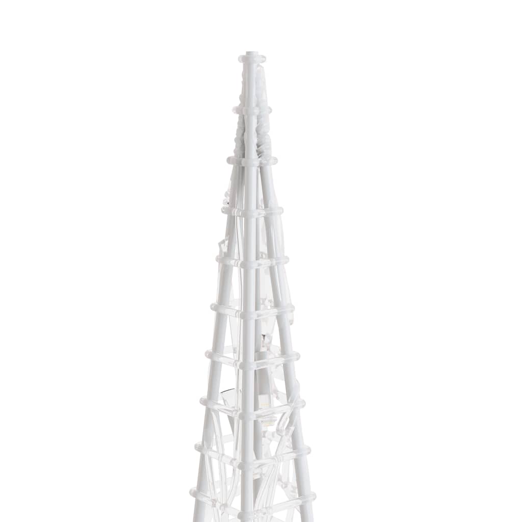 Set Coni Luce LED Acrilico Decorativo Bianco Caldo 60/90/120 cm