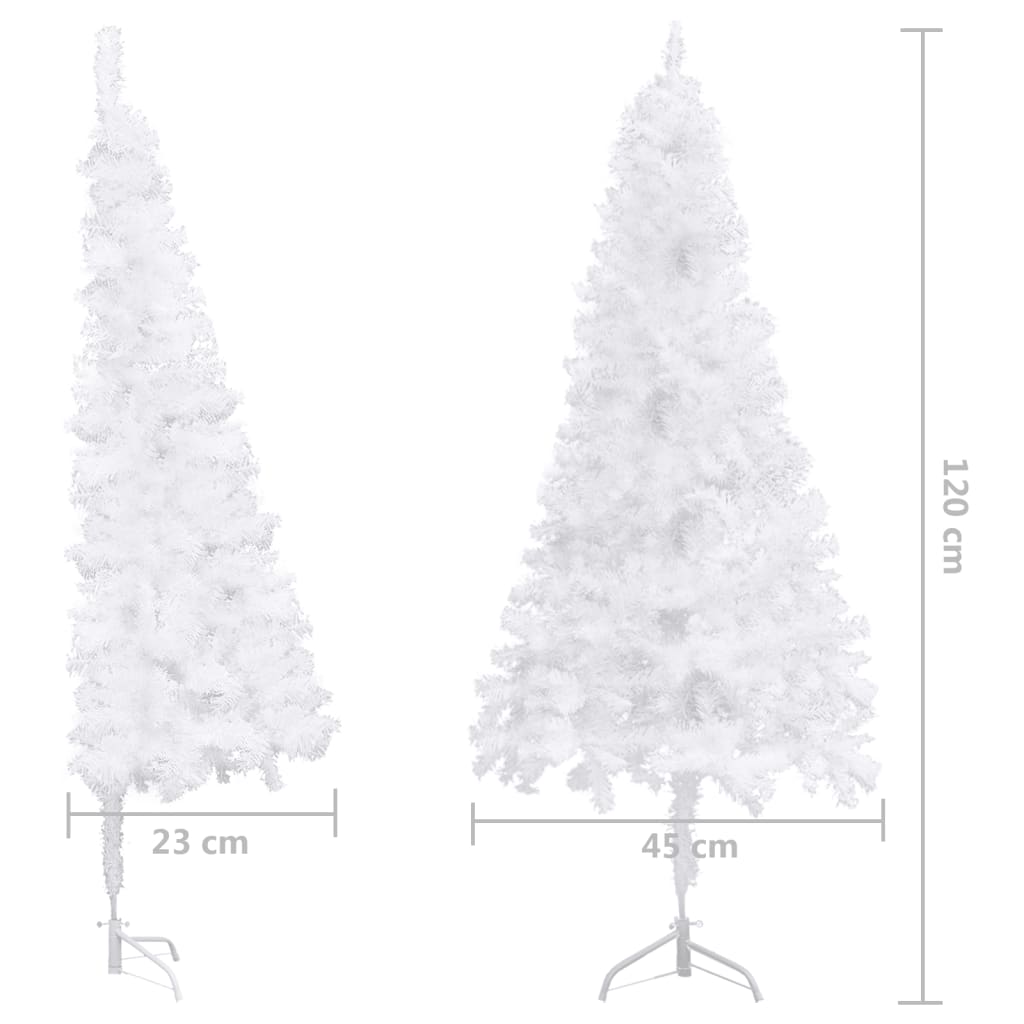 Albero di Natale Artificiale ad Angolo Bianco 120 cm PVC