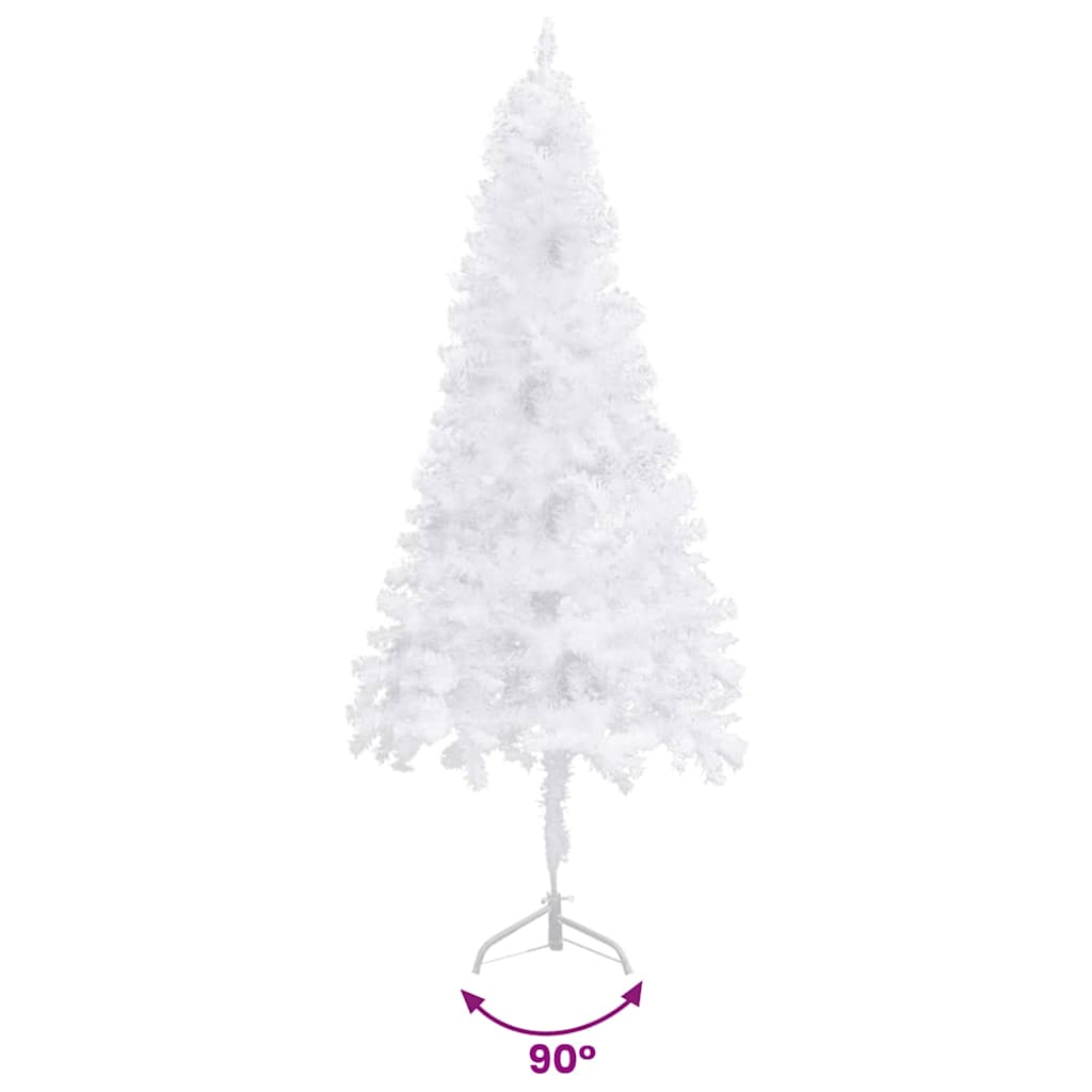 Albero di Natale Artificiale ad Angolo Bianco 180 cm PVC