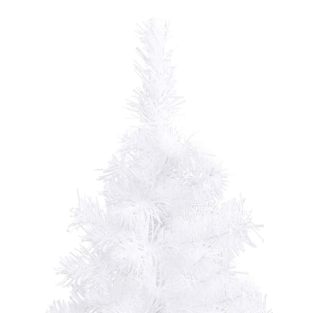 Albero di Natale Artificiale ad Angolo Bianco 180 cm PVC