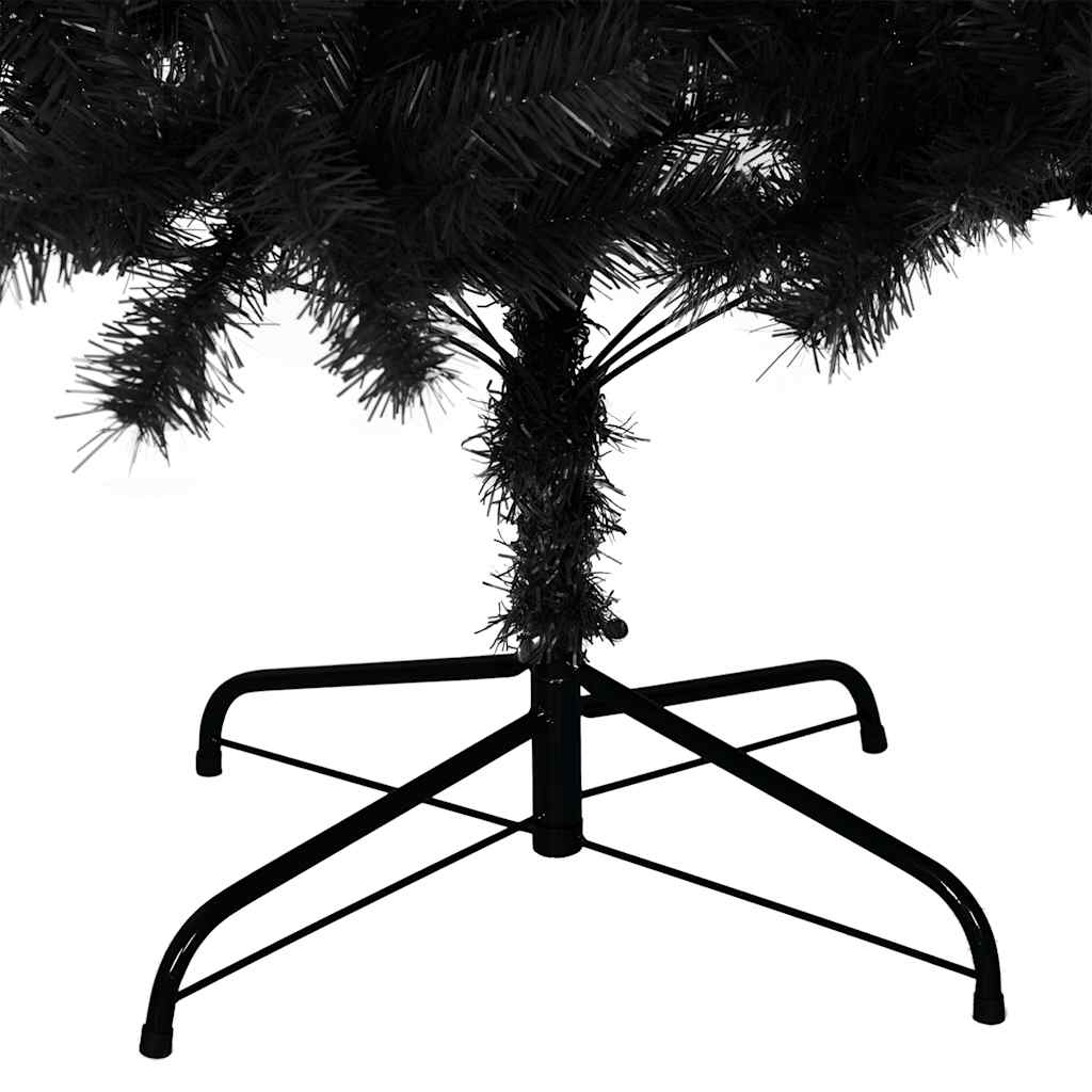 Albero di Natale Artificiale con Base Nero 240 cm PVC