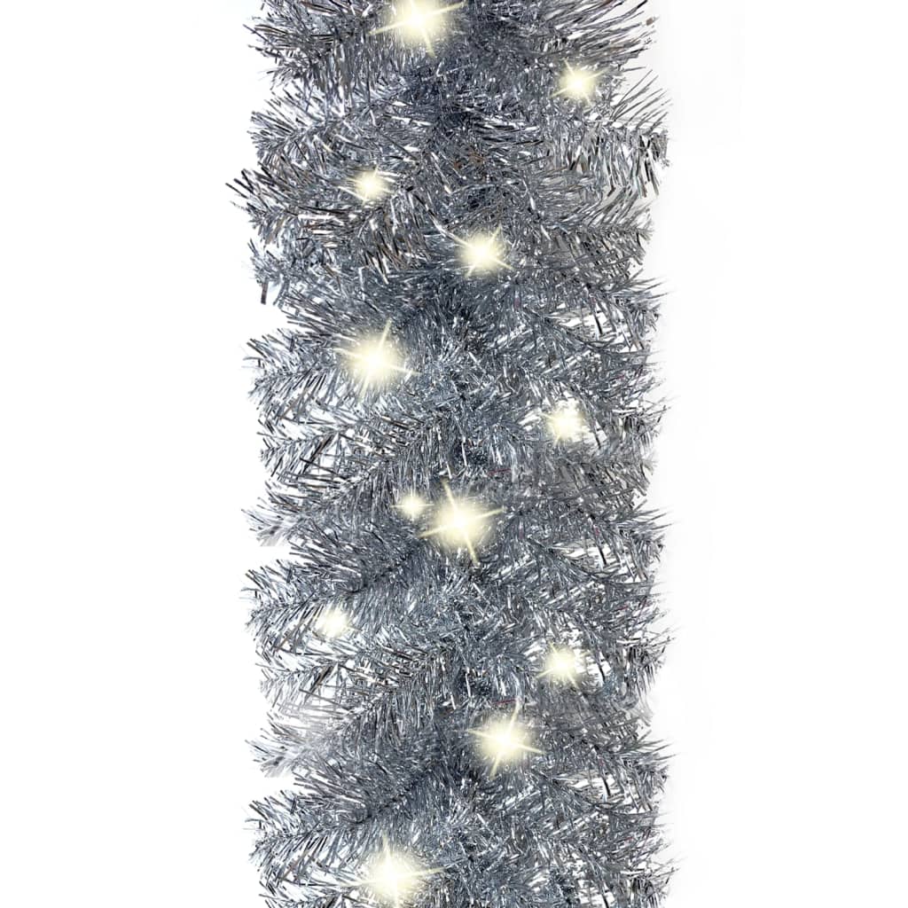Ghirlanda Natalizia con Luci a LED 5 m Argento