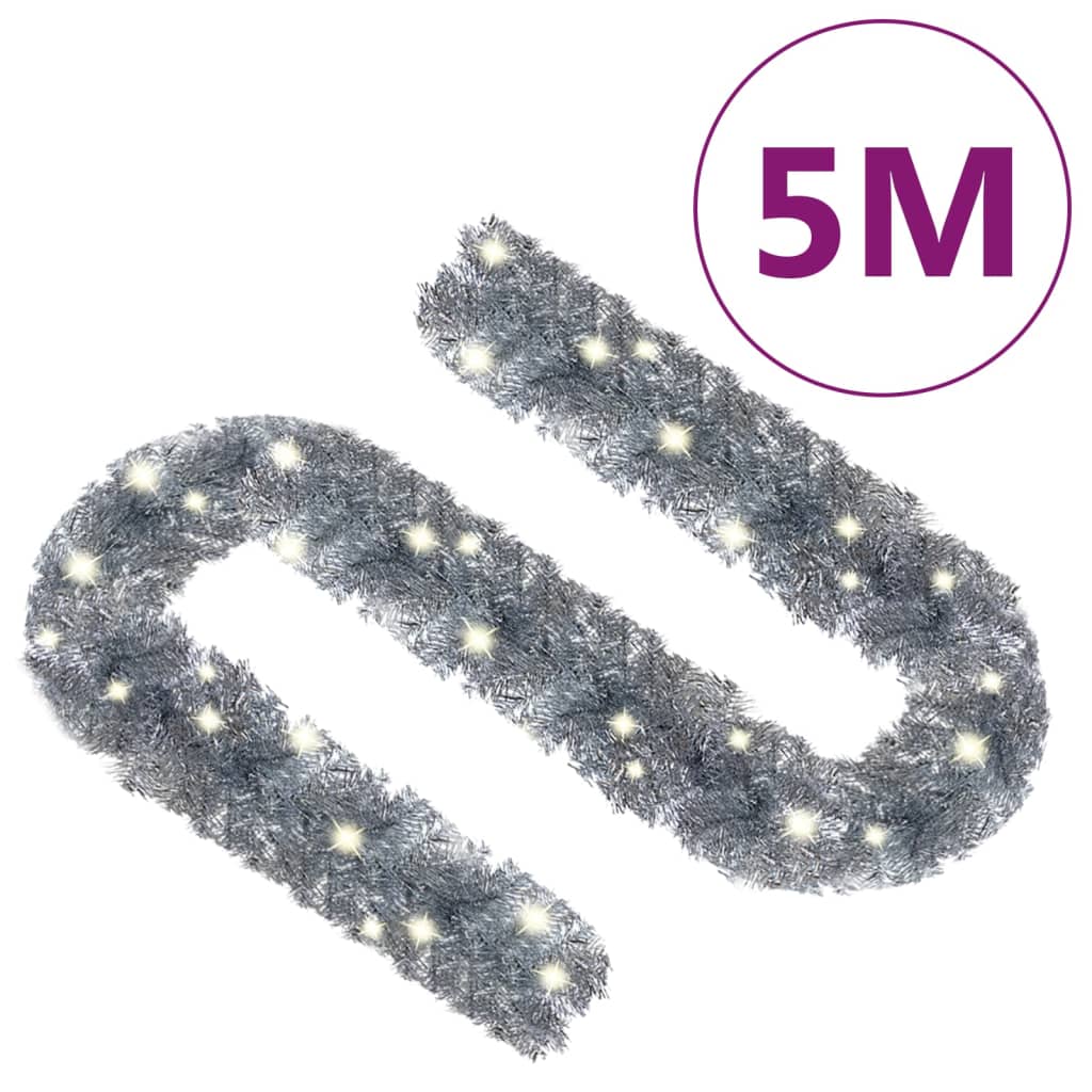Ghirlanda Natalizia con Luci a LED 5 m Argento