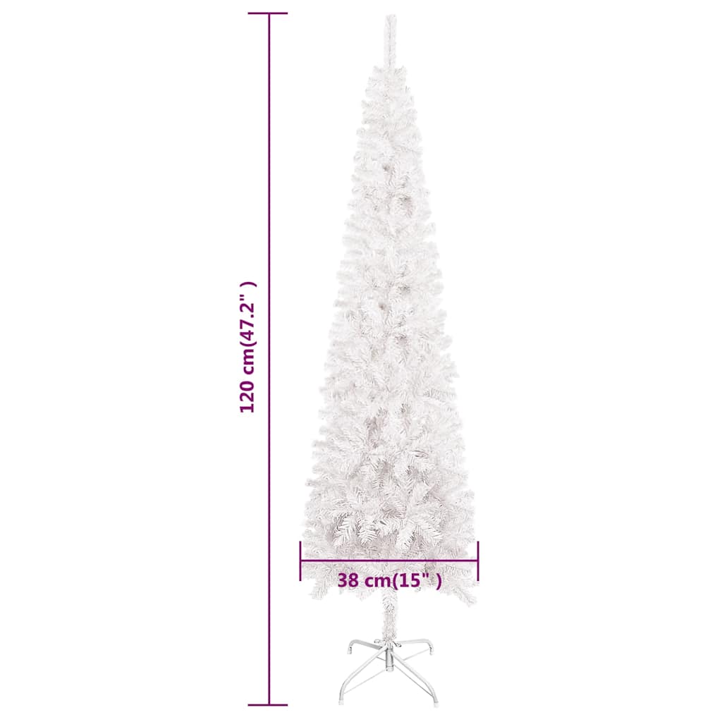 Albero di Natale Sottile Bianco 120 cm