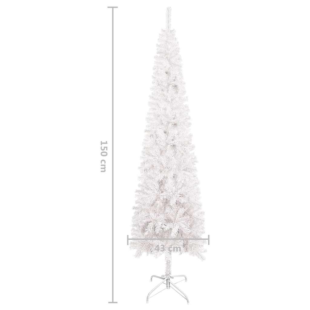 Albero di Natale Sottile Bianco 150 cm
