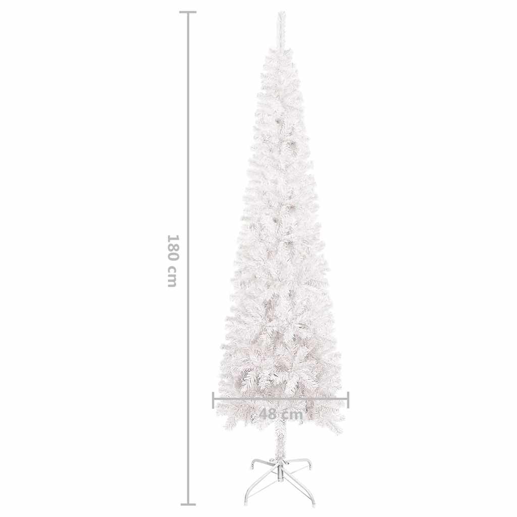 Albero di Natale Sottile Bianco 180 cm