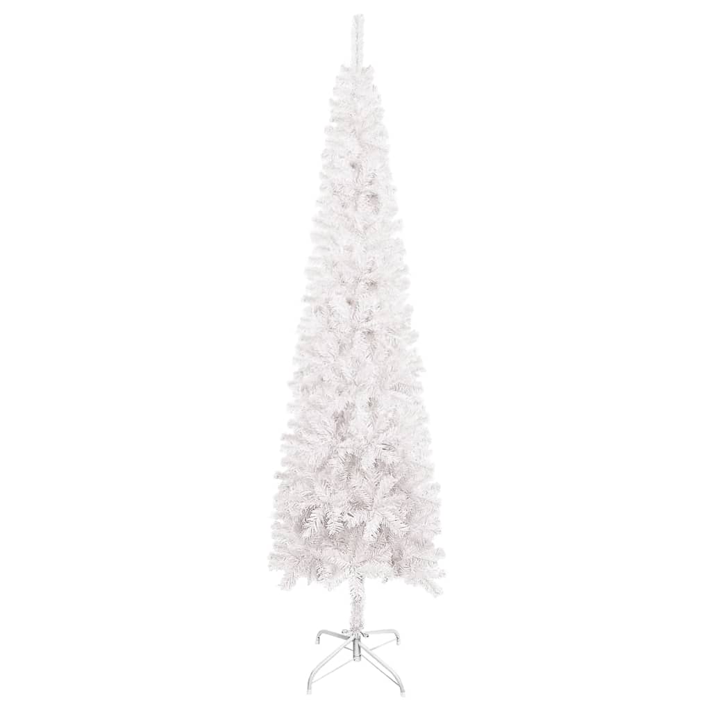 Albero di Natale Sottile Bianco 240 cm