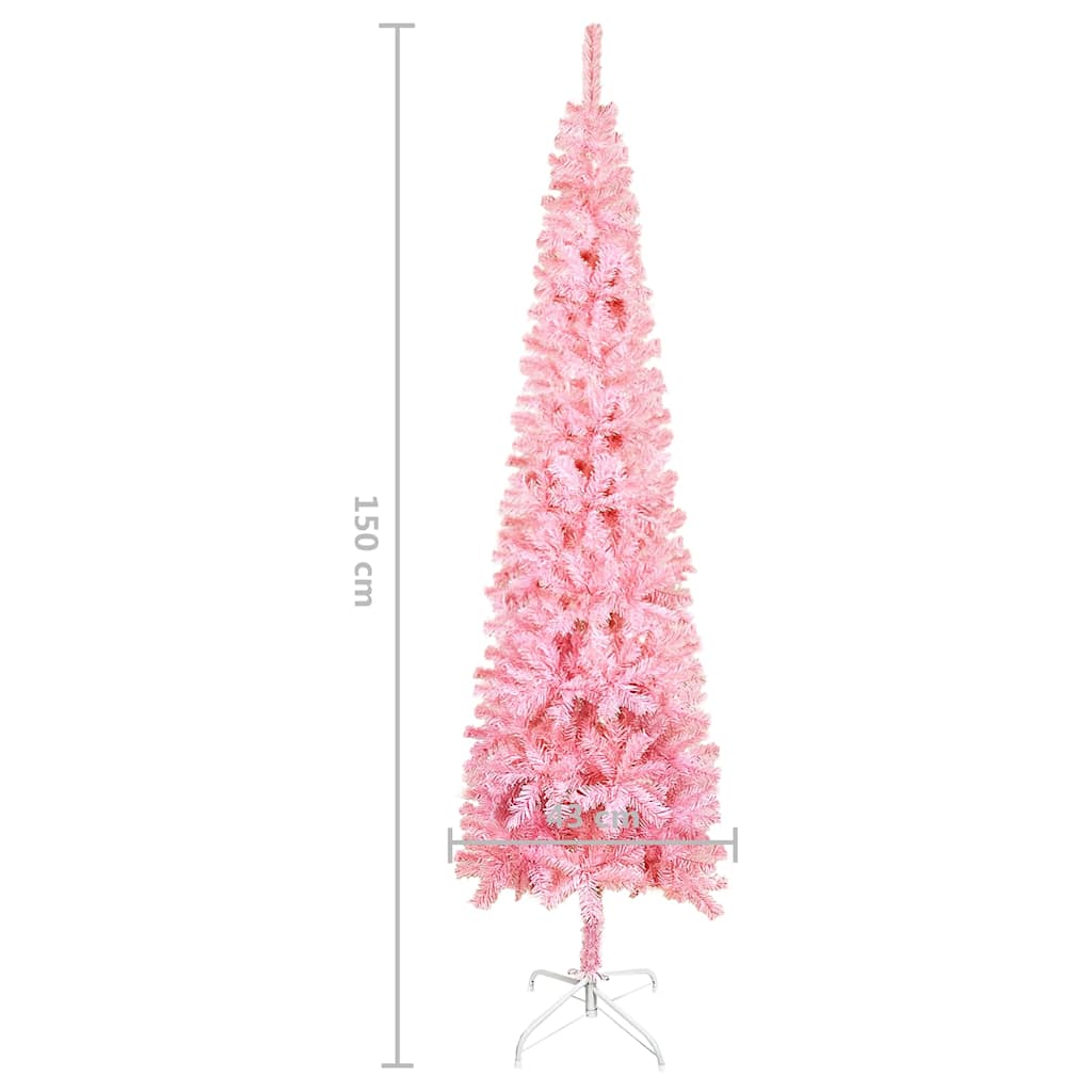 Albero di Natale Sottile Rosa 150 cm