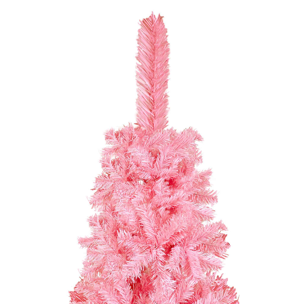 Albero di Natale Sottile Rosa 240 cm