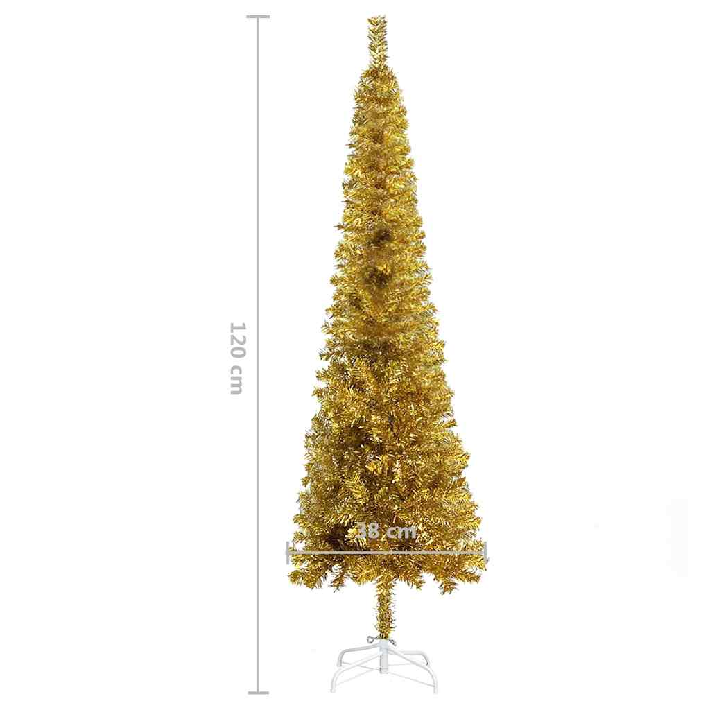 Albero di Natale Sottile Oro 120 cm