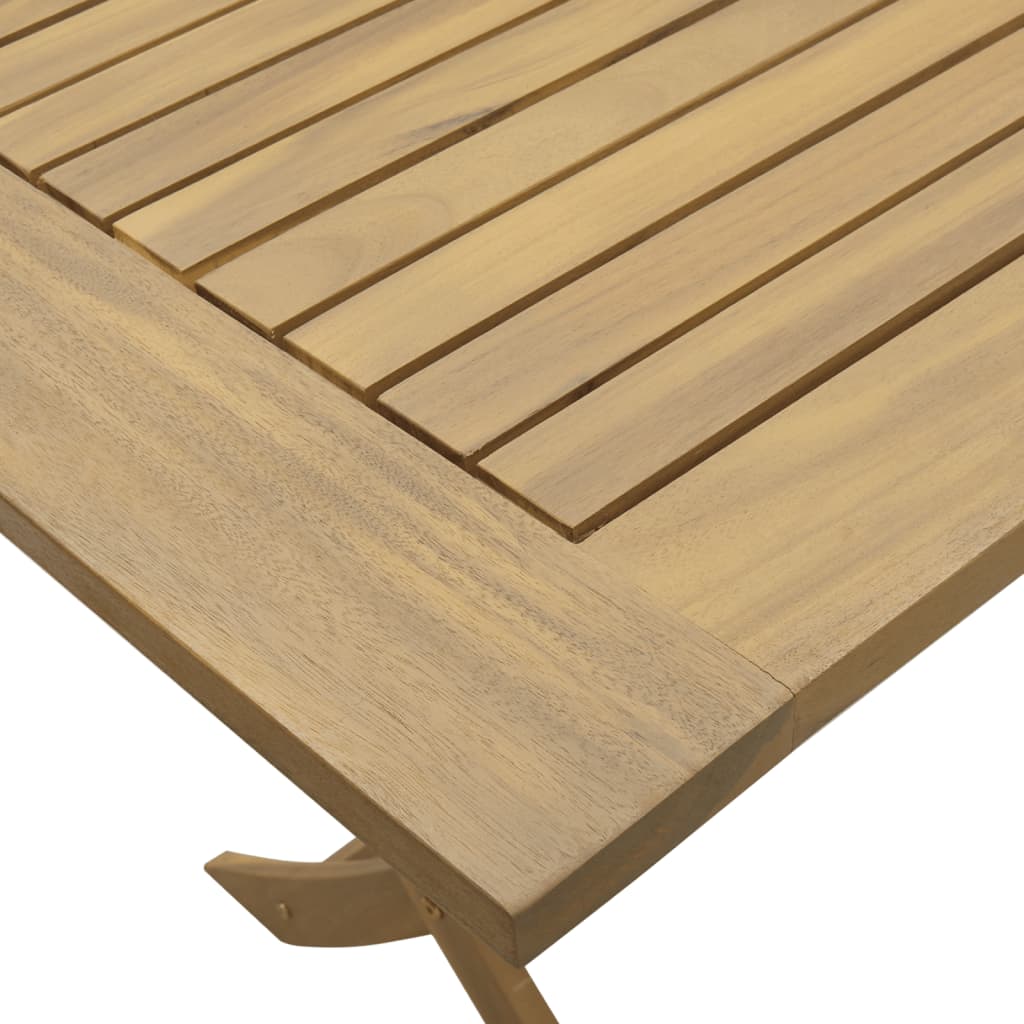 Set da Pranzo da Giardino 7 pz in Legno Massello di Acacia