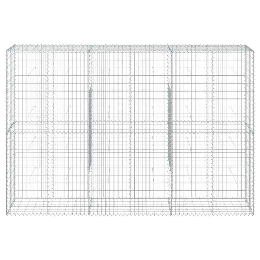 Cesto Gabbione con Copertura 300x50x200 cm in Ferro Zincato