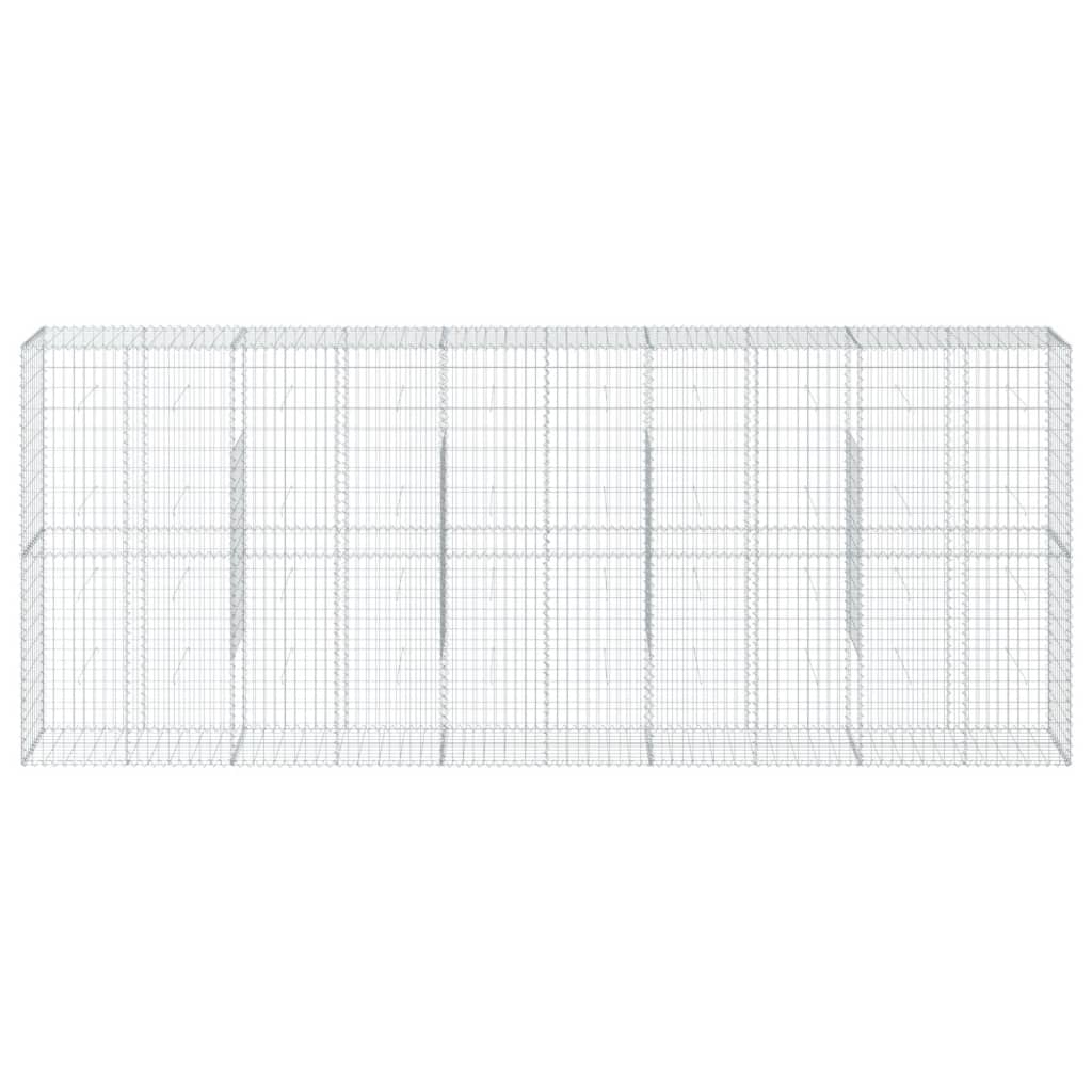 Cesto Gabbione con Copertura 500x50x200 cm in Ferro Zincato