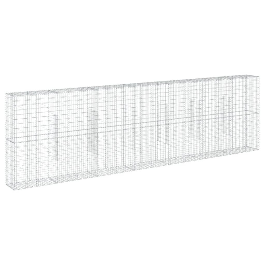 Cesto Gabbione con Copertura 700x50x200 cm Ferro Zincato