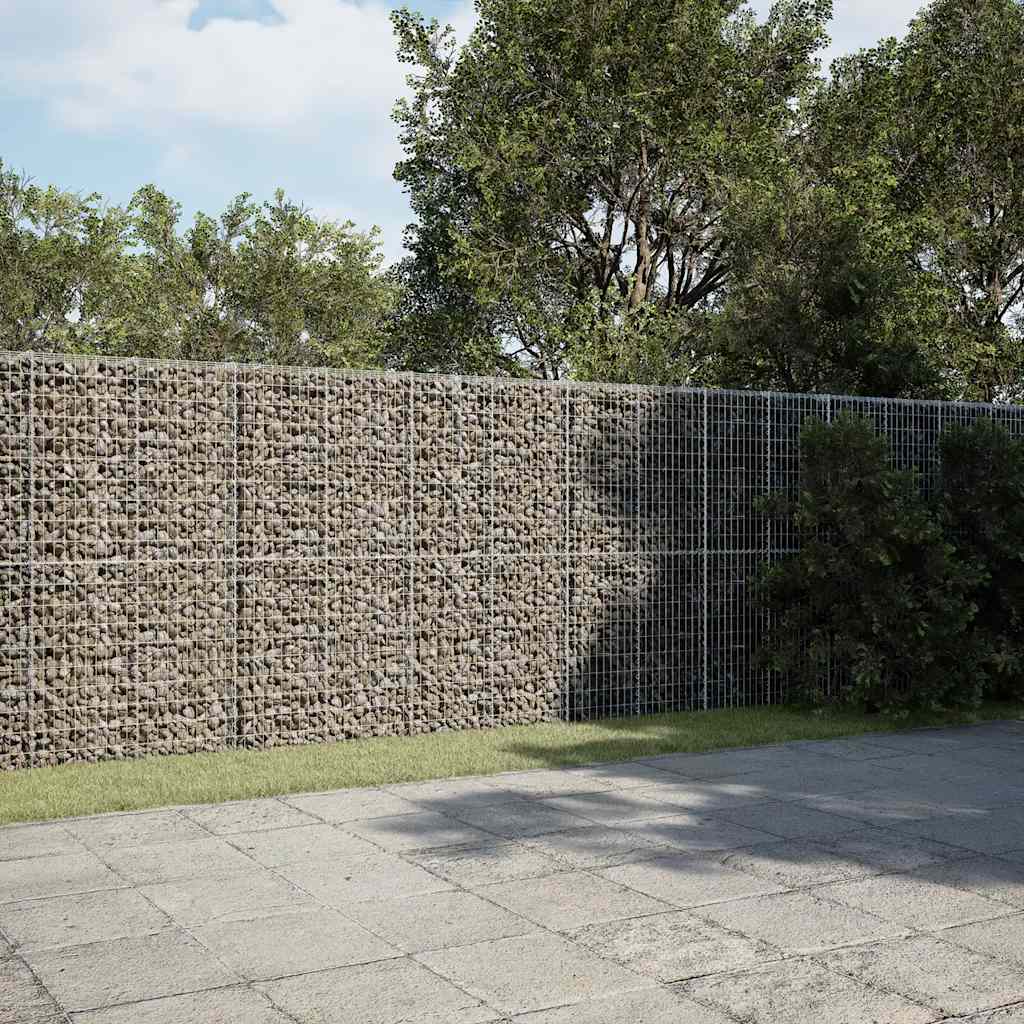 Cesto Gabbione con Copertura 900x50x200 cm in Ferro Zincato