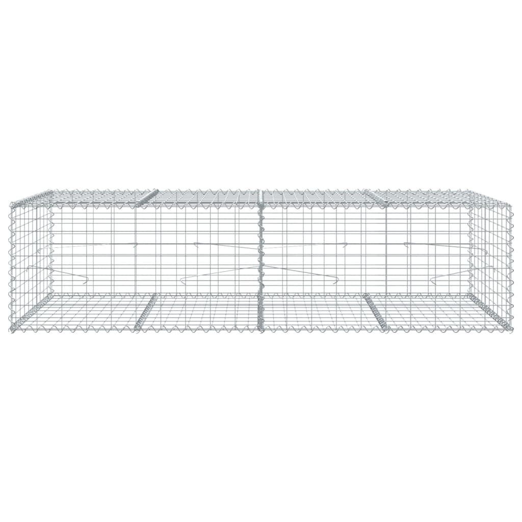 Cesto Gabbione con Copertura 200x100x50 cm Ferro Zincato