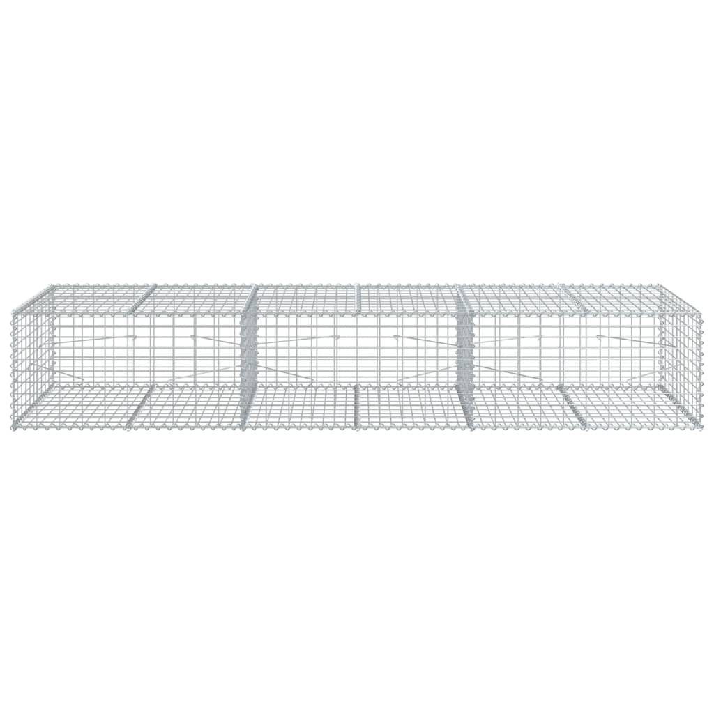 Cesto Gabbione con Copertura 300x100x50 cm in Ferro Zincato