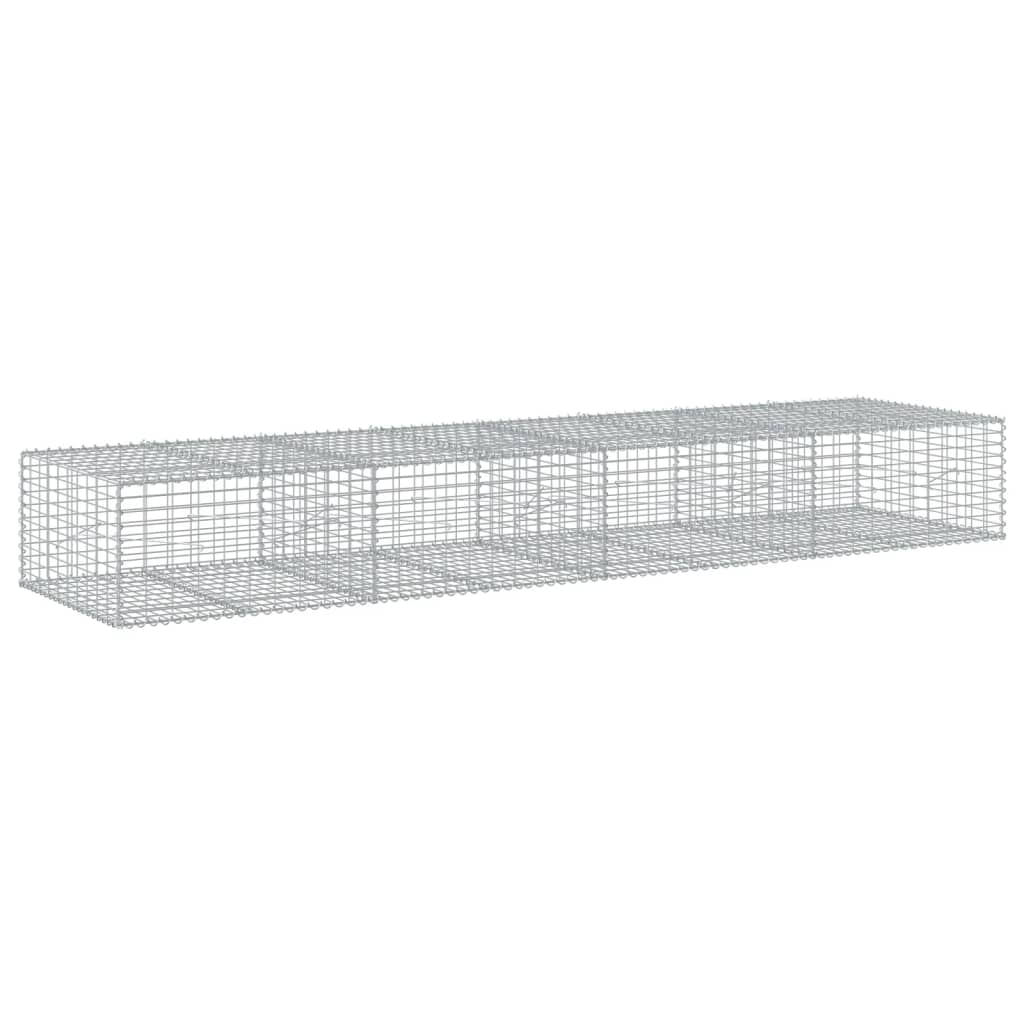 Cesto Gabbione con Copertura 400x100x50 cm Ferro Zincato