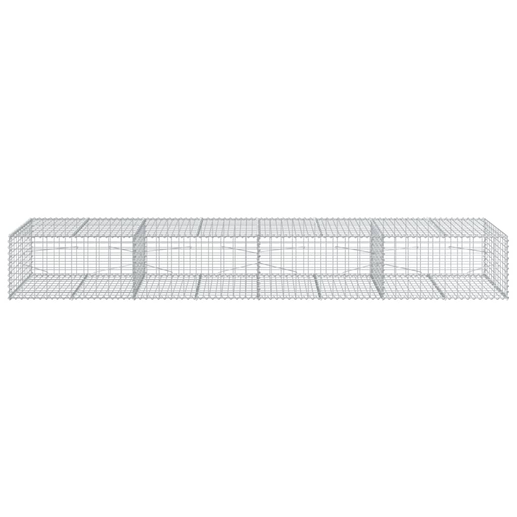 Cesto Gabbione con Copertura 400x100x50 cm Ferro Zincato