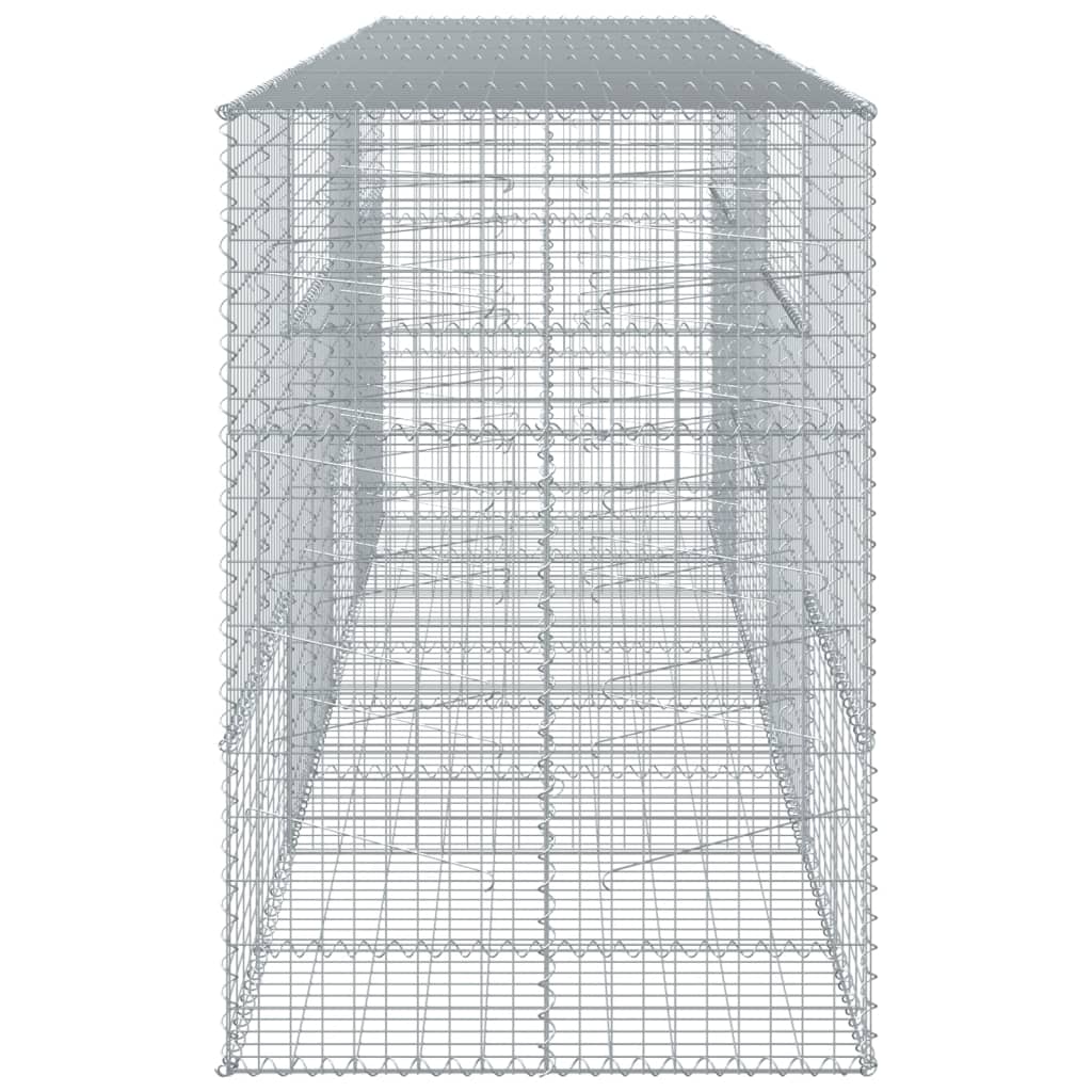 Gabbione da Giardino 400x100x150 cm in Filo d'Acciaio Argento
