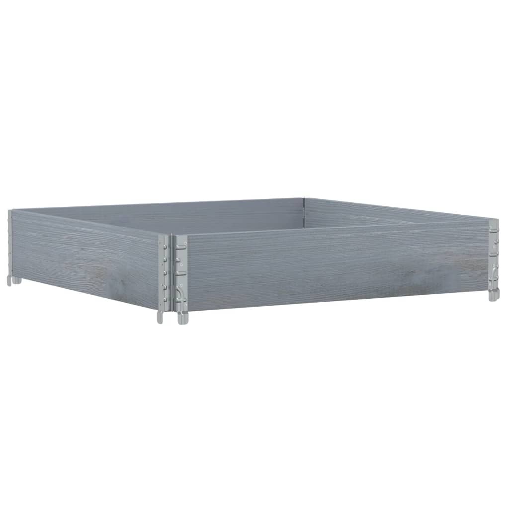 Fioriera da Giardino Grigia 100x100 cm Legno Massello di Pino
