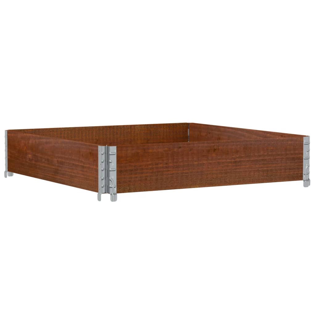 Fioriera da Giardino Marrone 100x100 cm Legno Massello di Pino