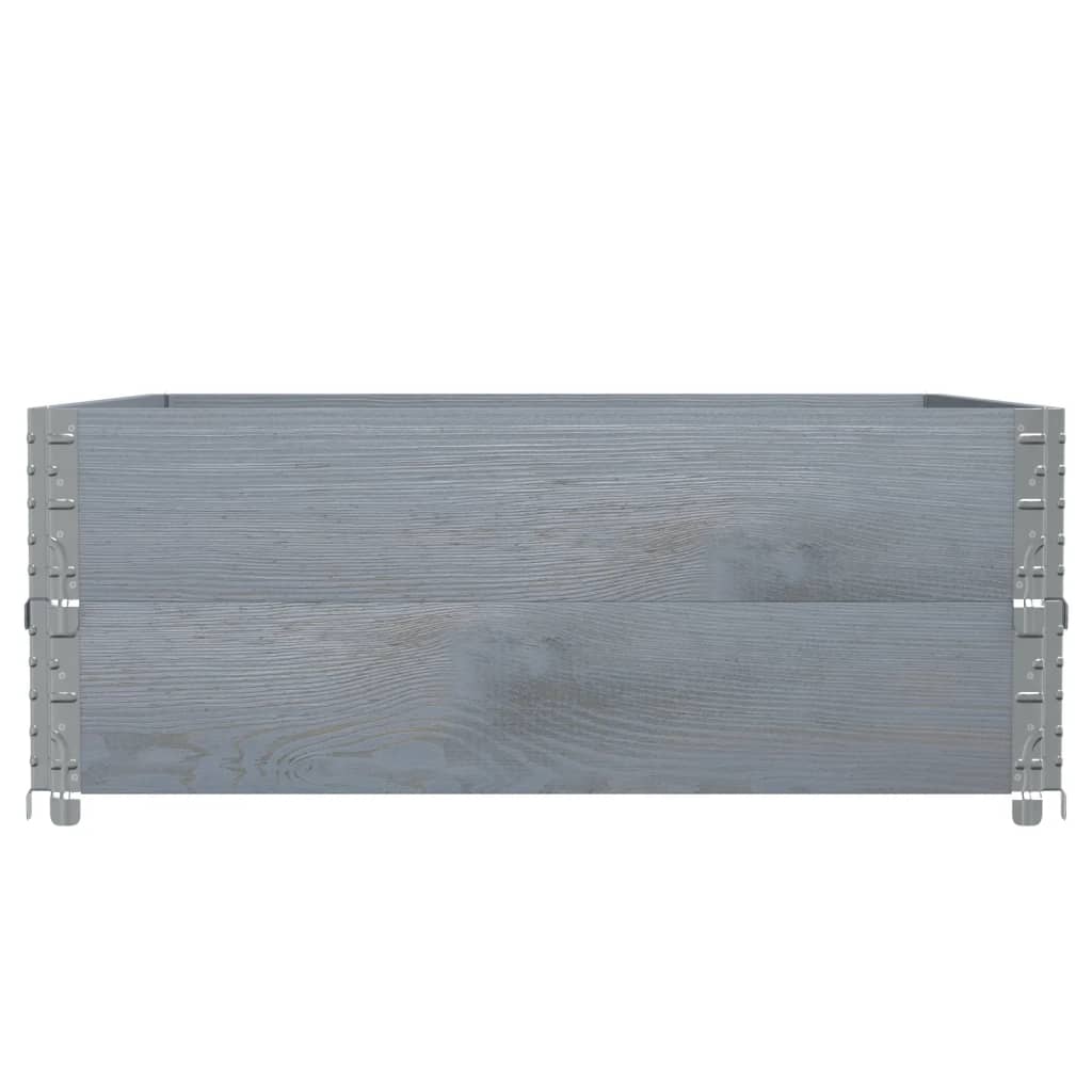 Fioriera da Giardino Grigia 100x100 cm Legno Massello di Pino