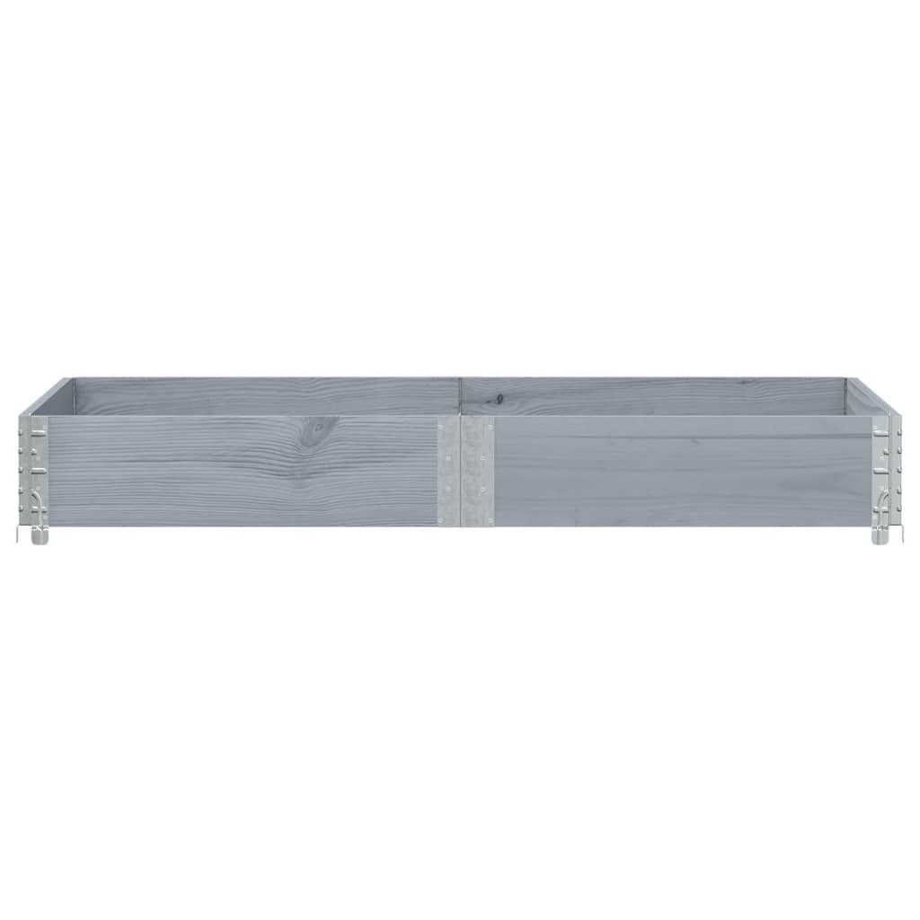 Fioriera da Giardino Grigia 150x50 cm Legno Massello di Pino