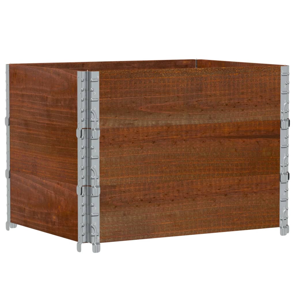 Fioriera da Giardino Marrone 80x60 cm Legno Massello di Pino