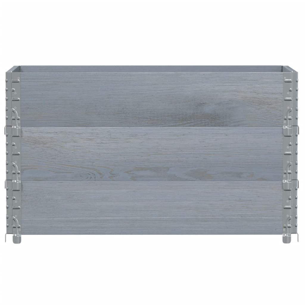 Fioriera da Giardino Grigia 40x40x78 cm Legno Massello di Pino
