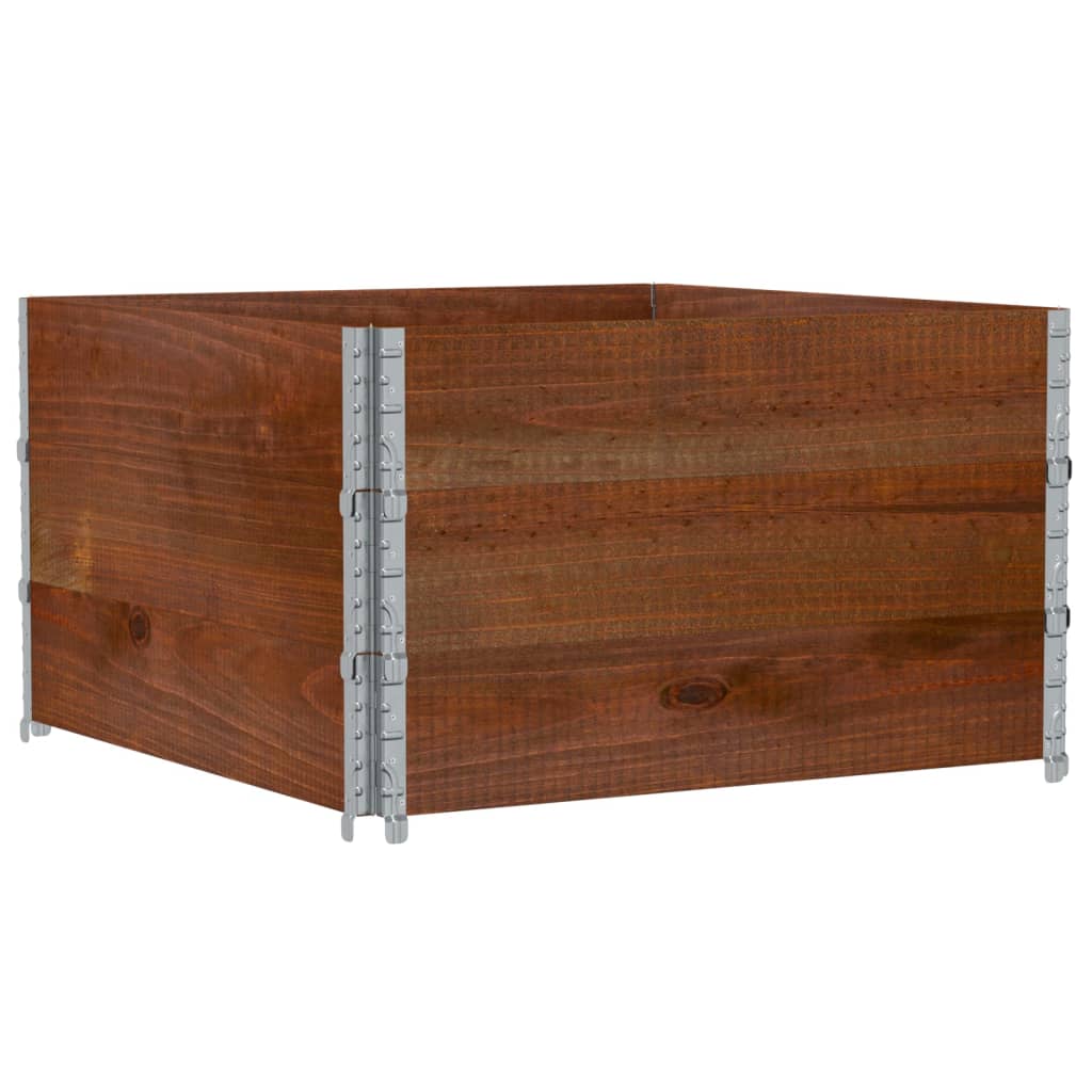 Fioriera da Giardino Marrone 100x100 cm Legno Massello di Pino