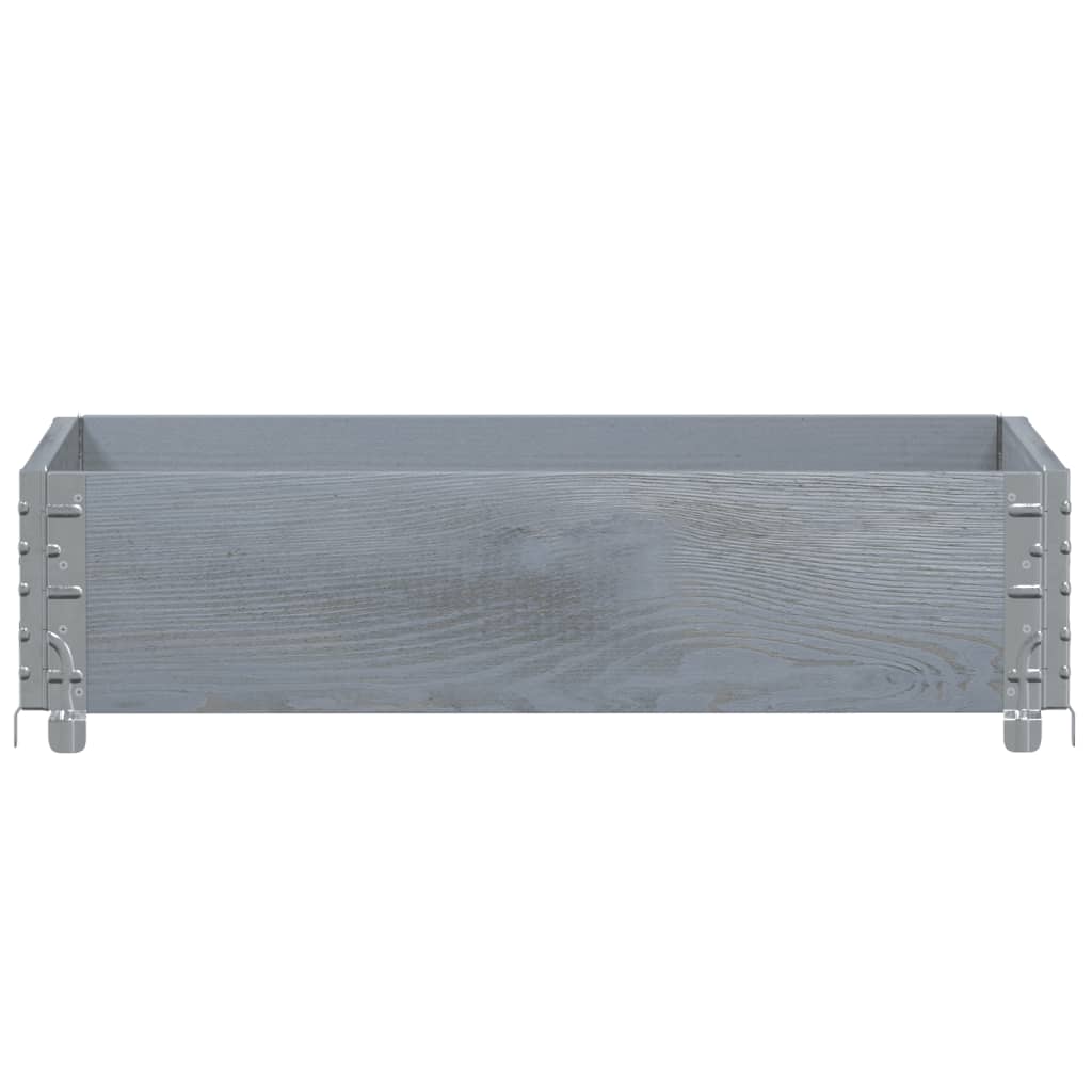 Fioriera da Giardino Grigia 80x60 cm Legno Massello di Pino