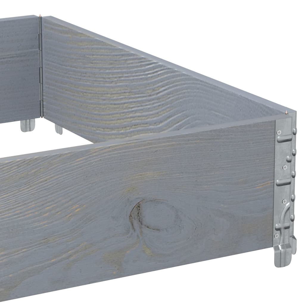 Fioriera da Giardino Grigia 120x80 cm Legno Massello di Pino