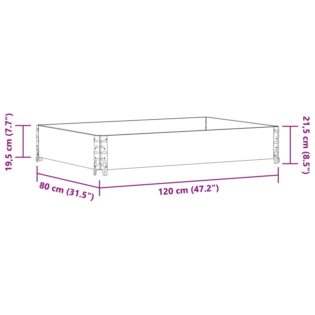 Poggiapiedi da Giardino Marrone 120x80cm Legno Massello di Pino