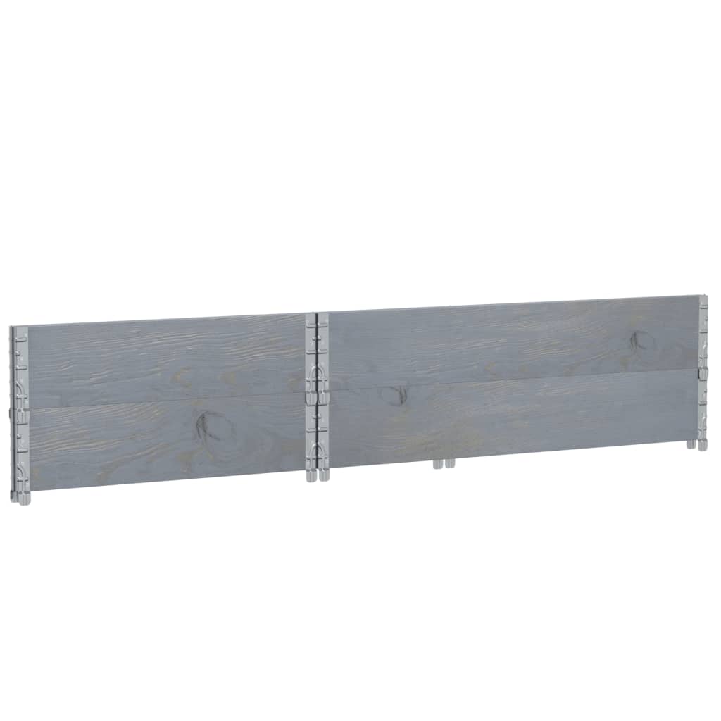 Fioriera da Giardino Grigia 120x80 cm Legno Massello di Pino