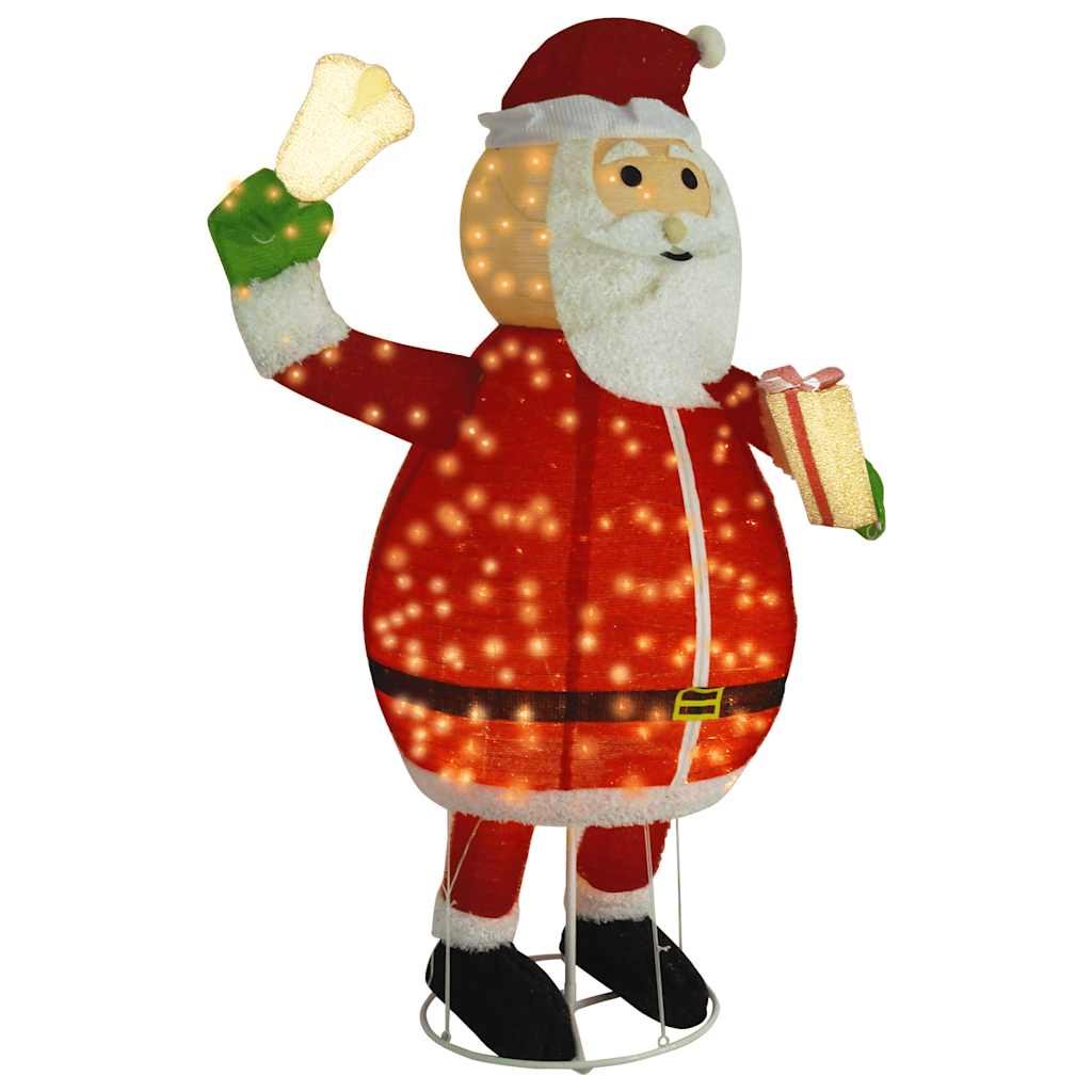 Figura Decorativa Babbo Natale con LED Tessuto Lusso 180 cm